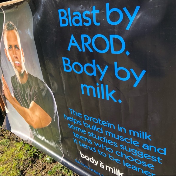 RARE: Alex Rodriguez “GOT MILK” large vinyl ad banner 71”x48” - Picture 6 of 13